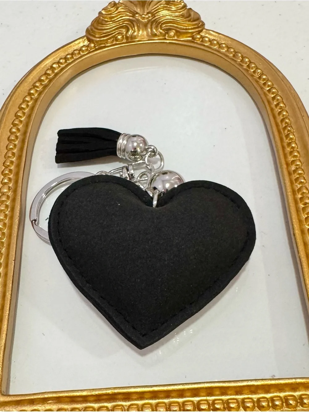 New Baseball Heart Keychain